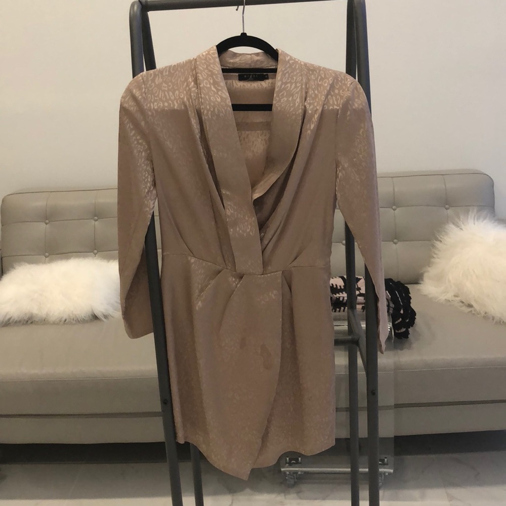 Cheetah print beige dress